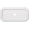 Ekena Millwork Emerald Architectural Grade PVC Ceiling Medallion, 34"W x 17"H x 3"ID x 11 3/4"C x 1"P, One-Piece CMP34X17ED-03000 - alternate 1